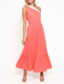 One-shoulder neckline dress
