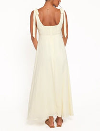 Tie Shoulder Maxi Dress